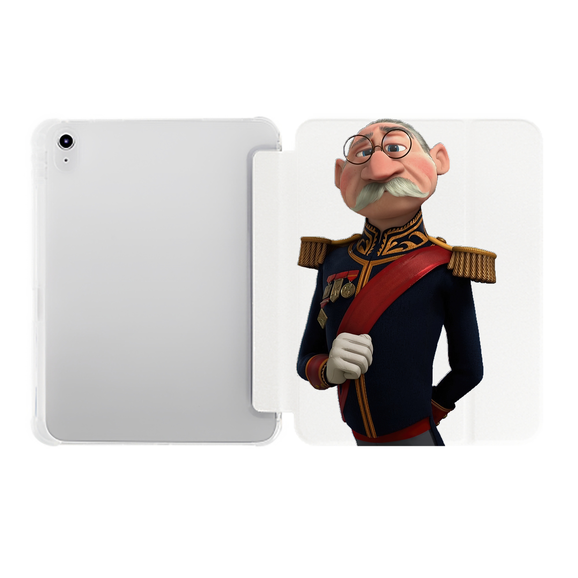 （画像用） アナと雪の女王 アンナ エルサ Frozen Anna Elsa IPad ケース ペン収納付き 三つ折りスタンド PUレザー×シリコン 対応機種9.5/10.5/10.9インチ